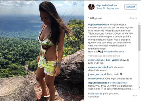 A deputada arranca suspiros no Congresso e nas redes sociais Foto: Reprodução / Instagram