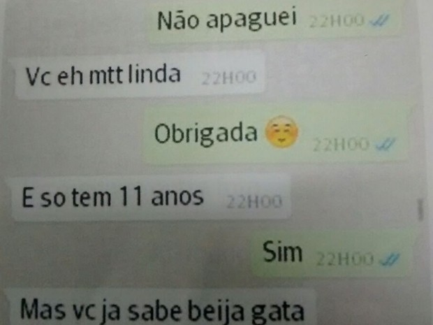Madrasta e pai trocaram mensagens com suspeito fingindo ser a menina de 11 anos (Foto: Reprodução/Polícia Civil)
