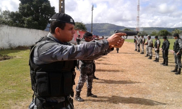 Na próxima semana, serão realizadas as instruções de tiro. Ascom/PMAL
