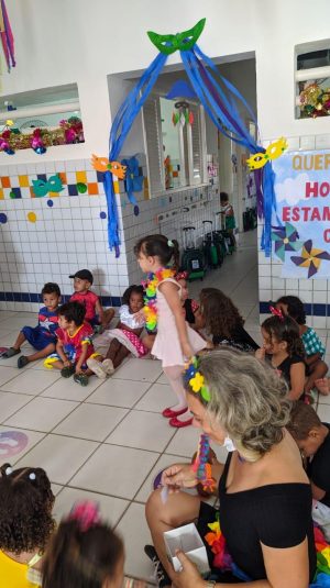 Alunos do CMEI São Sebastião no clima de carnaval. Foto: Ascom Semed
