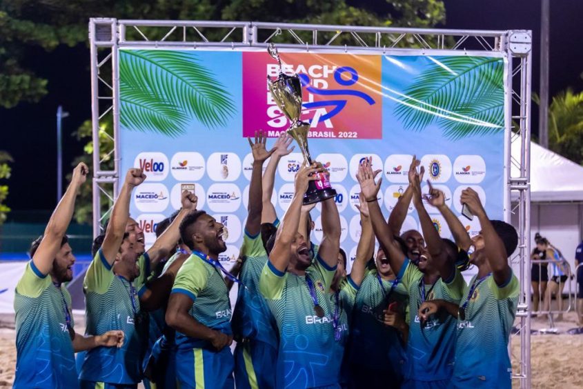 Seleção do Brasil campeã. Foto: Edvan Ferreira / Secom Maceió