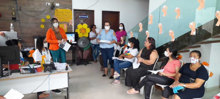 Cras Cidade Sorriso realizou uma atividade atividade educativa referente a Campanha Maio Laranja. Foto: Cras Cidade Sorriso