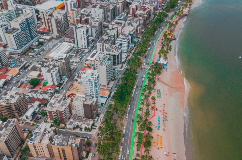 Espaço vai desde à Barraca Sete Coqueiros até as proximidades do totem "Eu amo Maceió". Foto: Idalécio Lucas/Ascom SMTT