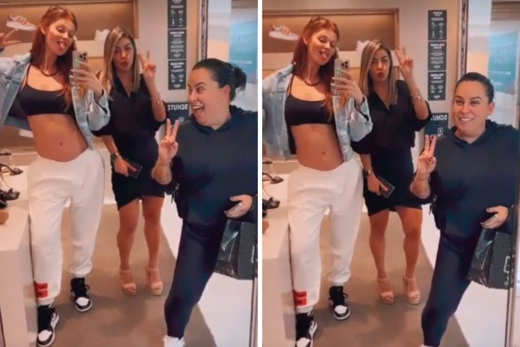 Cintia Dicker mostrando barriga de grávida