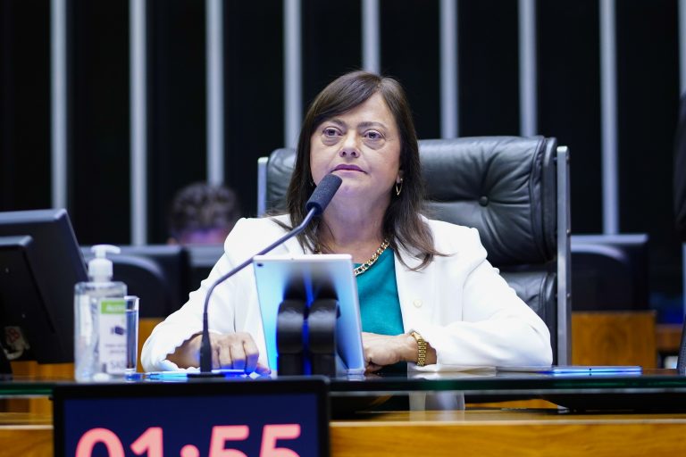 Deputada Alice Portugal fala ao microfone