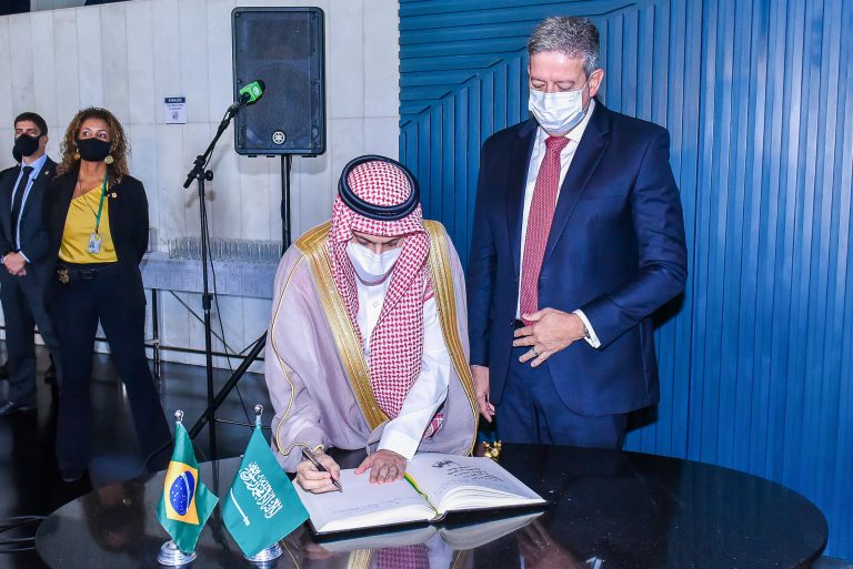 Visita do Ministro das Relações Exteriores da Arábia Saudita, Sua Alteza Príncipe Faisal Bin Farhan Al-Saud. Dep. Arthur Lira PP-AL