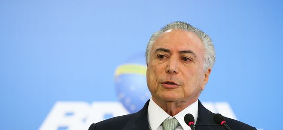 O presidente interino Michel Temer faz pronunciamento no Palácio do Planalto. Marcelo Camargo/Agência Brasil