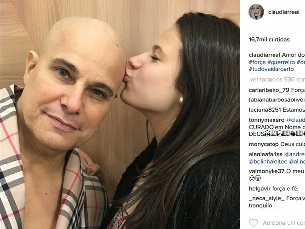 Claudia Raia posta foto de filha com Edson Celulari.