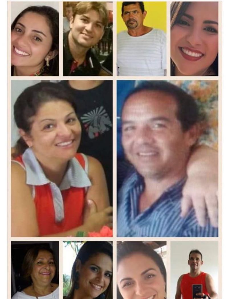 Nesta galeria de fotos é possível identificar a ex-sogra do candidato; ex-esposa; ex-cunhada; pai da ex-esposa; e o casal de irmãos do candidato 