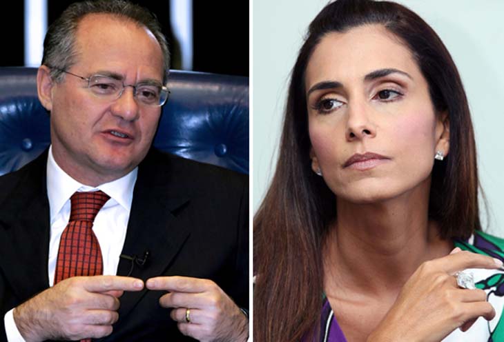 O presidente do Senado Renan Calheiros e a amante Mônica Veloso