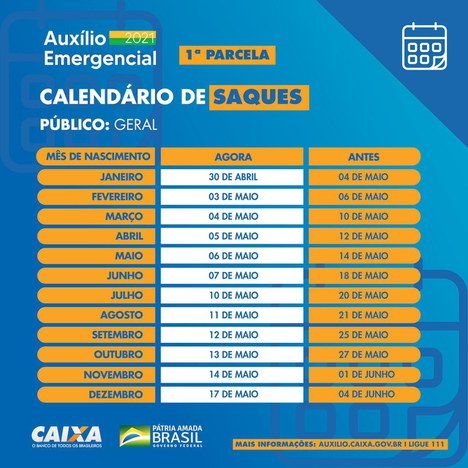 Calendário de saques