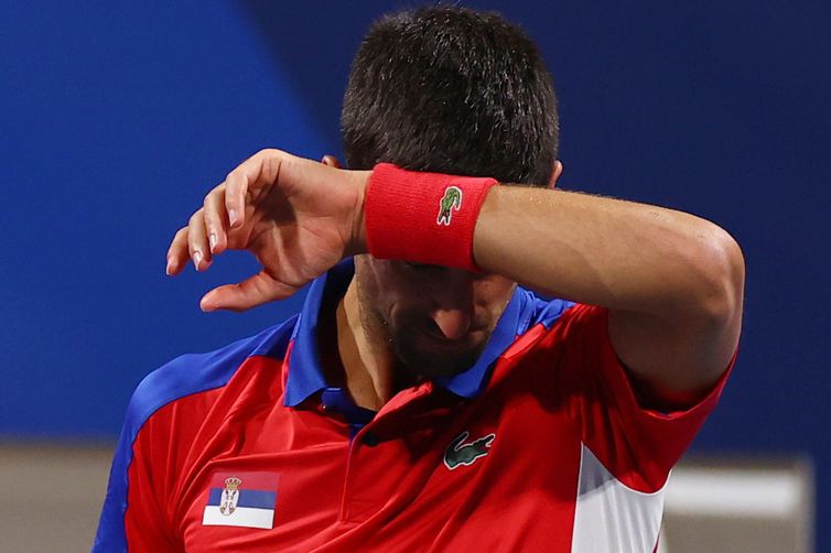 Djokovic no Ariake Tennis Park - eliminado ao perder para Zverev - tênis