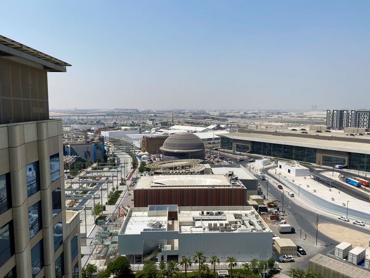 A general view shows the Expo 2020 Dubai site, in Dubai