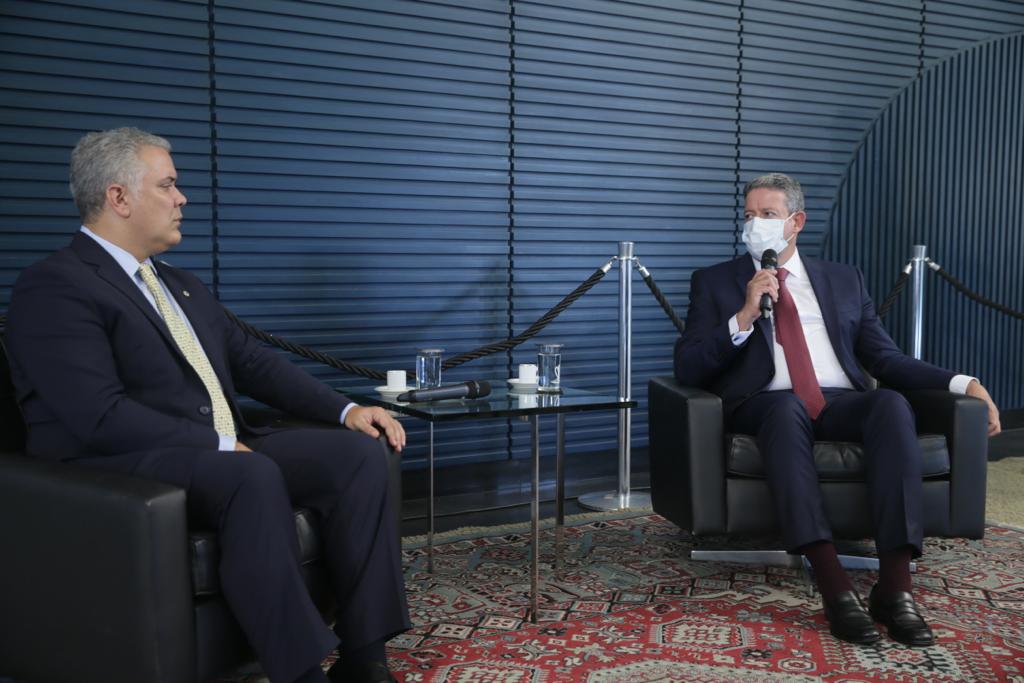 Presidente da Câmara dos Deputados, Arthur Lira, recebe o presidente da Colômbia, Iván Duque Márquez. Arthur Lira recebe o presidente da Colômbia, Iván Duque