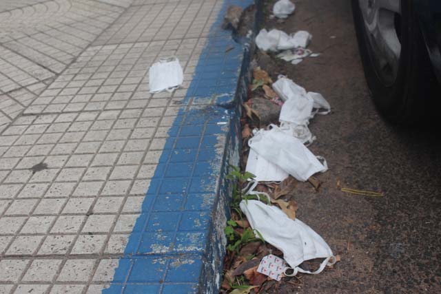 Números do descarte irregular de EPIs tem aumentado na capital. Foto: Ascom Sudes