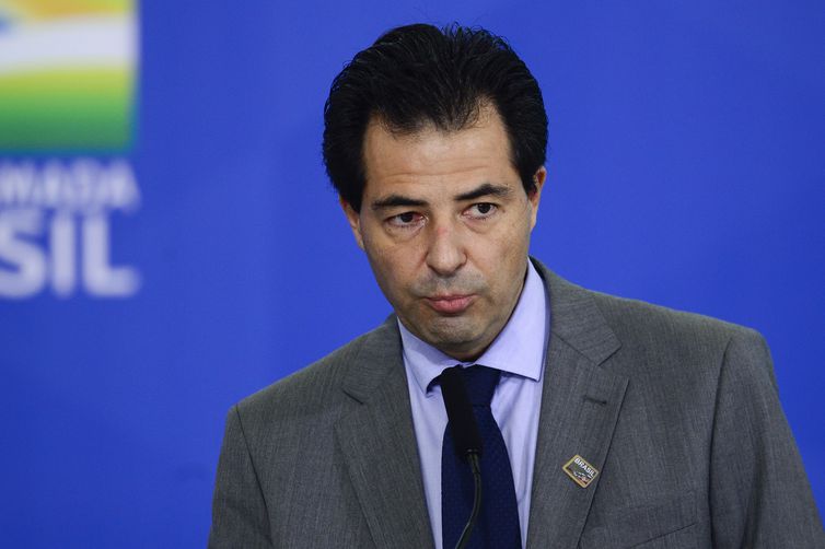 O secretário de política econômica, Adolfo Sachsida, durante o lançamento do Novo Marco de Garantias.