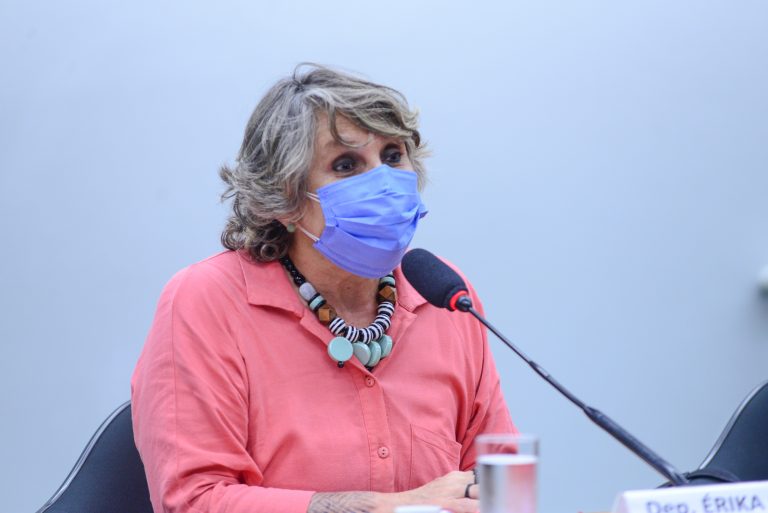 Erika Kokay participa de reunião de comissão