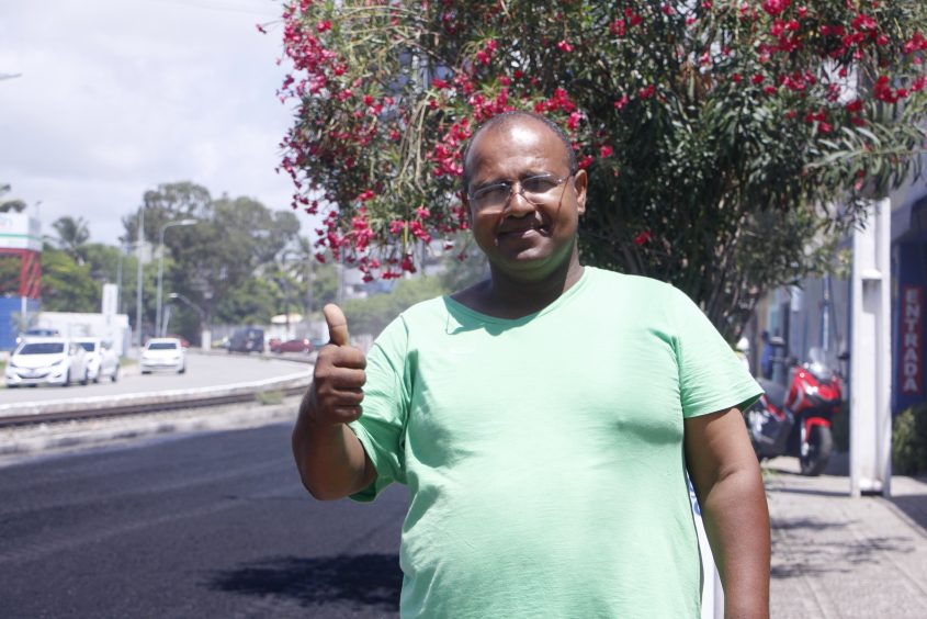 Tayran Douglas da Silva, morador. Foto: Wilma Andrade/Ascom Seminfra