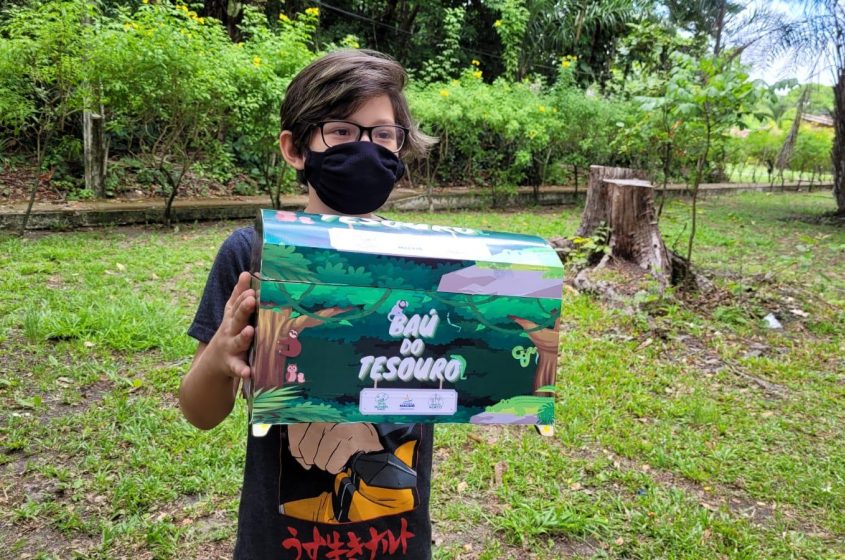 Crianças conheceram fauna e flora, além da caça ao tesouro. Foto: Ascom Sudes