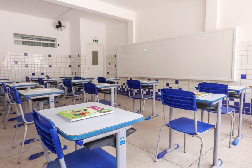 Escola conta com novas salas, biblioteca, refeitório, laboratórios e quadra poliesportiva. Foto: Itawi Albuquerque/Secom Maceió