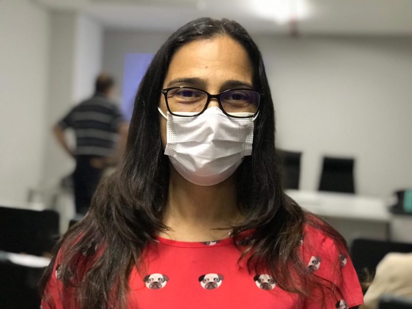 Médica-veterinária, Carmem Lúcia, participou do treinamento para auxiliar arroladores. Foto: Ascom SMS