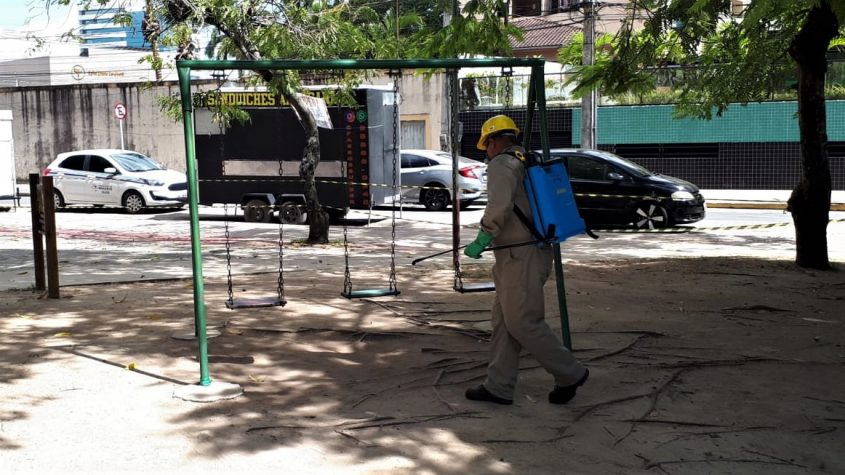 Após 48 horas, nova inspeção será feita na praça. Foto: Ascom SMS