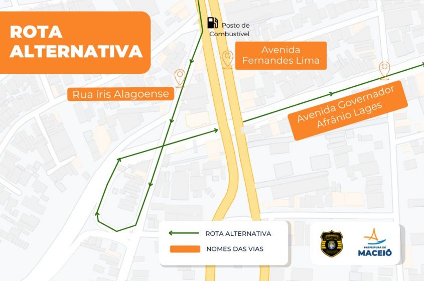 Rota alternativa para acessar a parte baixa da cidade.