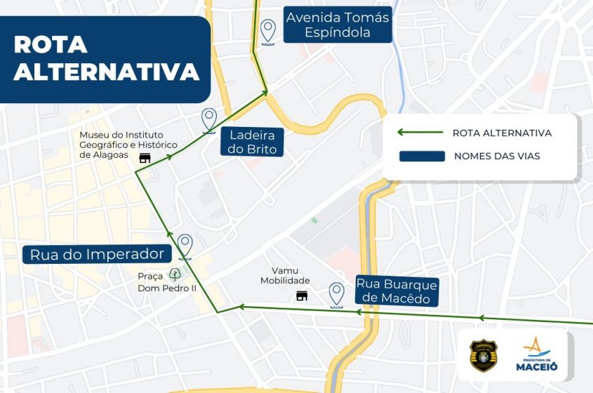 Rota alternativa para acessar a parte alta da cidade.