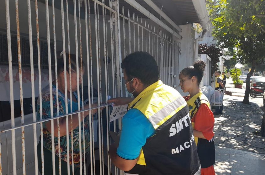 Ação focou as vias que ficam no entorno do riacho Salgadinho. Foto: SMTT