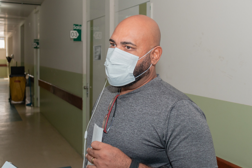 O usuário Márcio Henrique Souza também aprovou o atendimento. Foto: Victor Vercant/ Ascom SMS