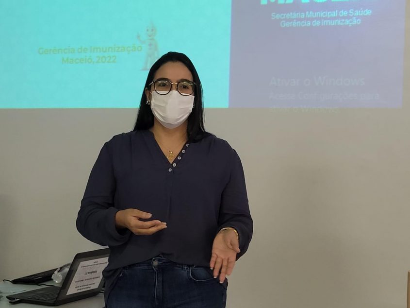 Gerente de Imunização do Município, Eunice Amorim. Foto: Ascom SMS