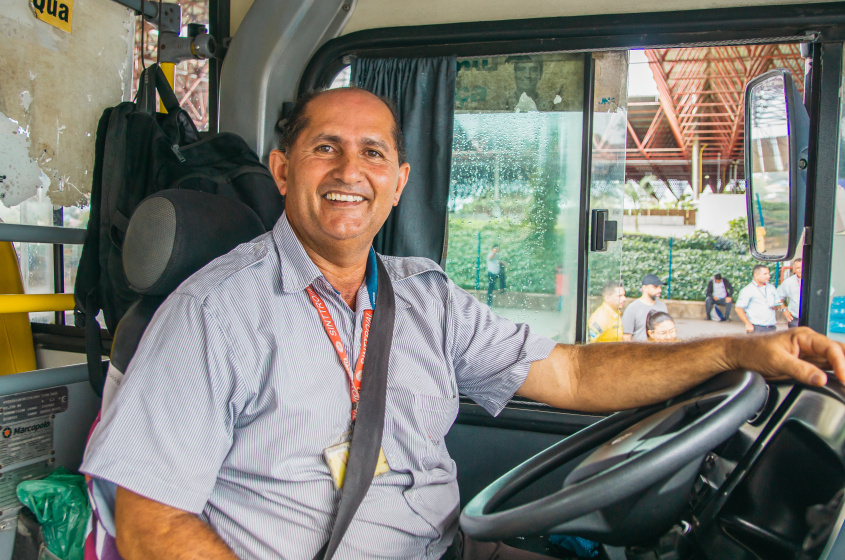 José Nirso falou sobre as dificuldades de conduzir os ônibus. Foto: Idalécio Lucas/Ascom SMTT