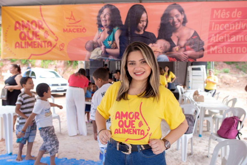 Ana Paula Mendes ressaltou incentivo à amamentação. Foto: Juliete Santos/Secom Maceió