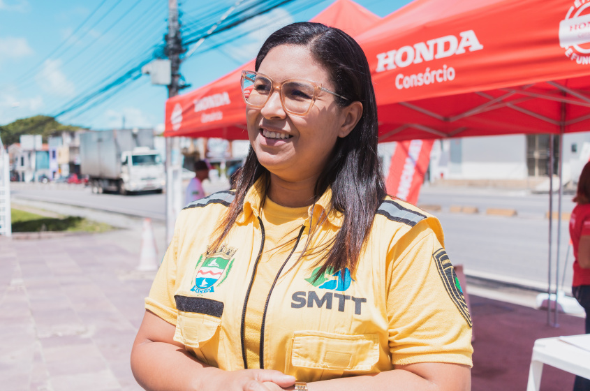 Assessora Inês Pessoa, coordenou a ação. Foto: Joyce Juliana/Ascom SMTT