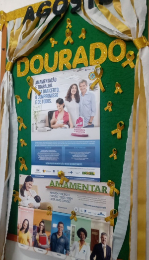 Painel informativo. Foto: USF Dr. Jorge David Nasser