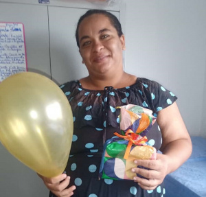 Gestantes receberam brindes ao final da ação - Foto: USF Dr. Jorge David Nasser