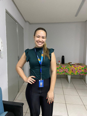 Nutricionista, Yasmin Caroline Santana, destacou qualidade no atendimento. Foto: Ascom SMS