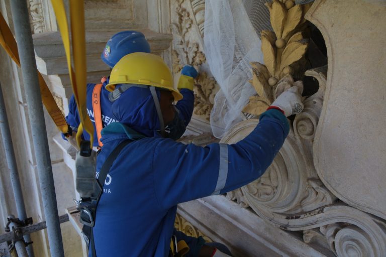 Cultura - geral - restauração museus obras públicas conservação reformas investimentos operários trabalhadores arte arquitetura preservação patrimônio histórico (restauração do Museu do Ipiranga, São Paulo-SP, 30/8/20)