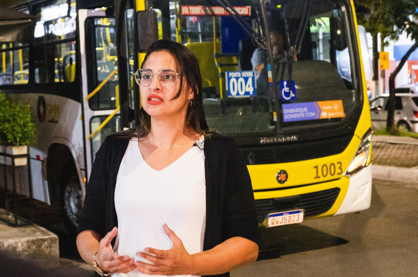Diretora do SIMM, Paula Isanelle, fala sobre o trabalho para melhorias na prestação dos serviços. Foto: Matheus Rocha/ Ascom SMTT