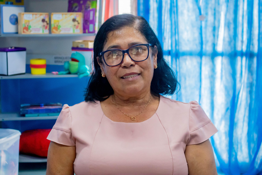 Vera Lúcia é diretora da creche municipal Martha Célia. Foto: Hilderlan Oliveira/Ascom Semed