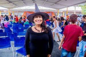 Coordenadora pedagógica da escola, Rita Maria Vasconcelos. Foto: Hilderlan Oliveira/Ascom Semed