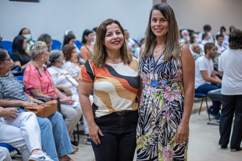 Representantes do Conselho Municipal dos Direitos da Pessoa Idosa, Denyse Lima e Edneide de Oliveira também coordenaram a organização das atividades. Foto: Célio Júnior/Secom Maceió
