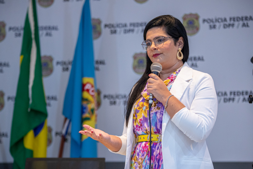 Assistente social do Ministério Público do Estado da Bahia e Especialista em Saúde da Pessoa Idosa, Ingrid Rochelle.  Foto: Célio Júnior/Secom Maceió