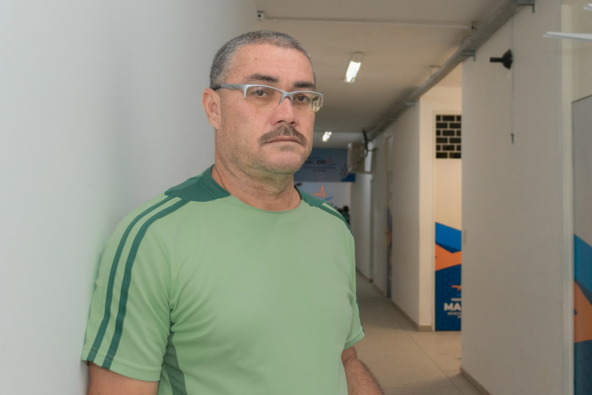Geraldo de Oliveira, usuário da unidade, aprova teleatendimento. Foto: Victor Vercant/SMS