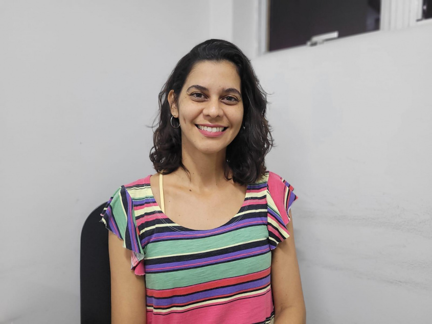 Nutricionista do Programa de Alimentação e Nutrição da SMS, Franciane Santos. Foto: Ascom SMS