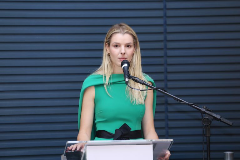 Deputada Luisa Canziani fala ao microfone