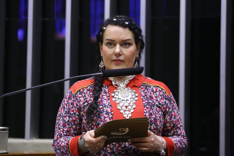 Presidente do Parlamento Indígena Sami da Noruega, Silje Karine Muotka